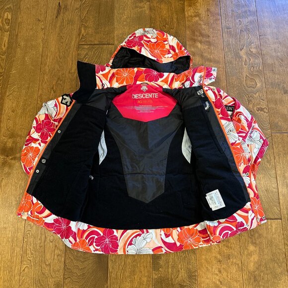 DECENT Ski Wear Jacket Pink Tropical Floral Pattern Size S from Japan - Picture 3 of 8